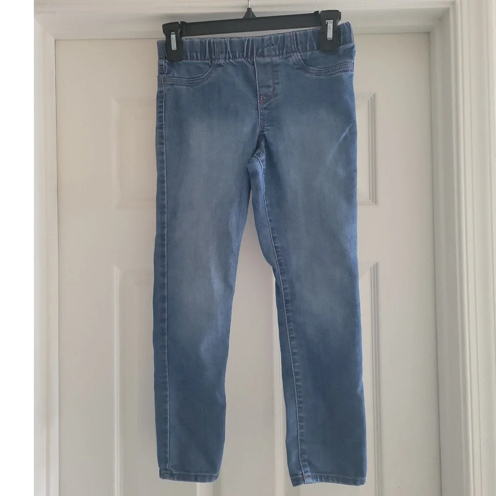 OshKosh Bgosh Kids Medium Wash Denim Pull On Jeggings Size 8 8A Elastic Waist